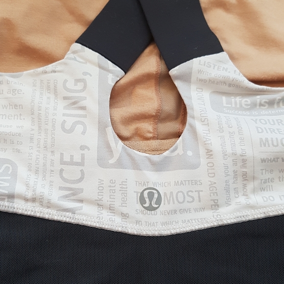 Lululemon Mantra Newsprint Cross Back Tank - Picture 4 of 6